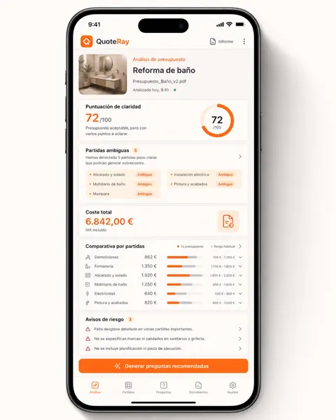 Mockup conceptual de quoteray: el problema.